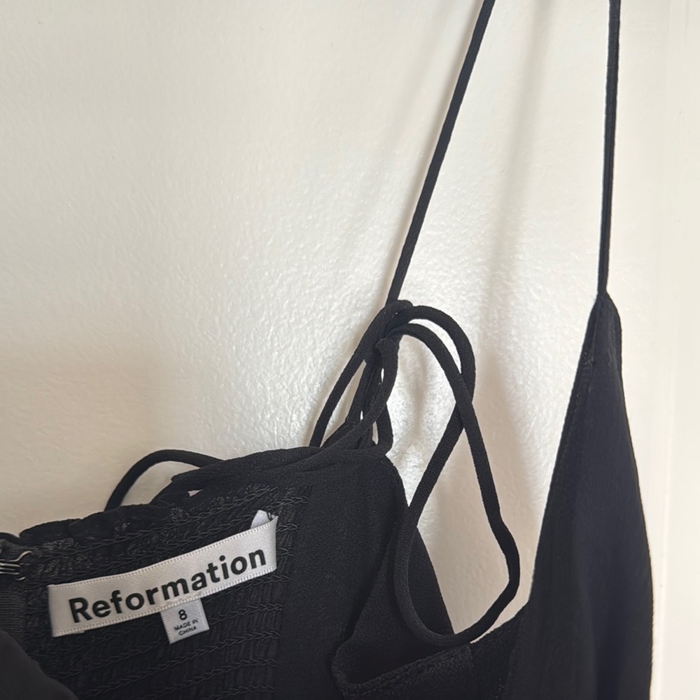 Reformation Black Spaghetti Strap Dress - Picture 3 of 9